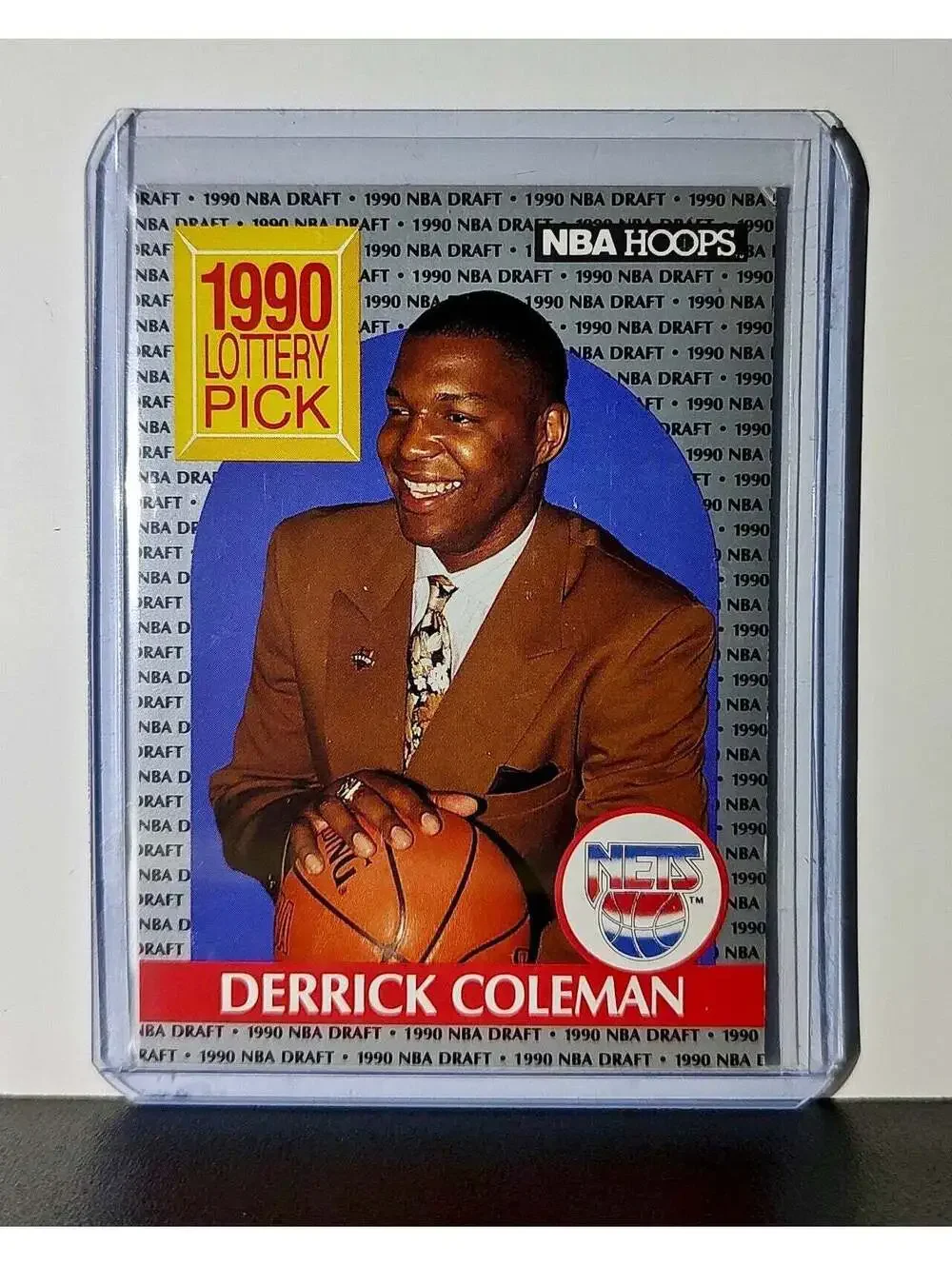 Derrick Coleman 1990 NBA Hoops Draft NBA #390 Card New Jersey Nets